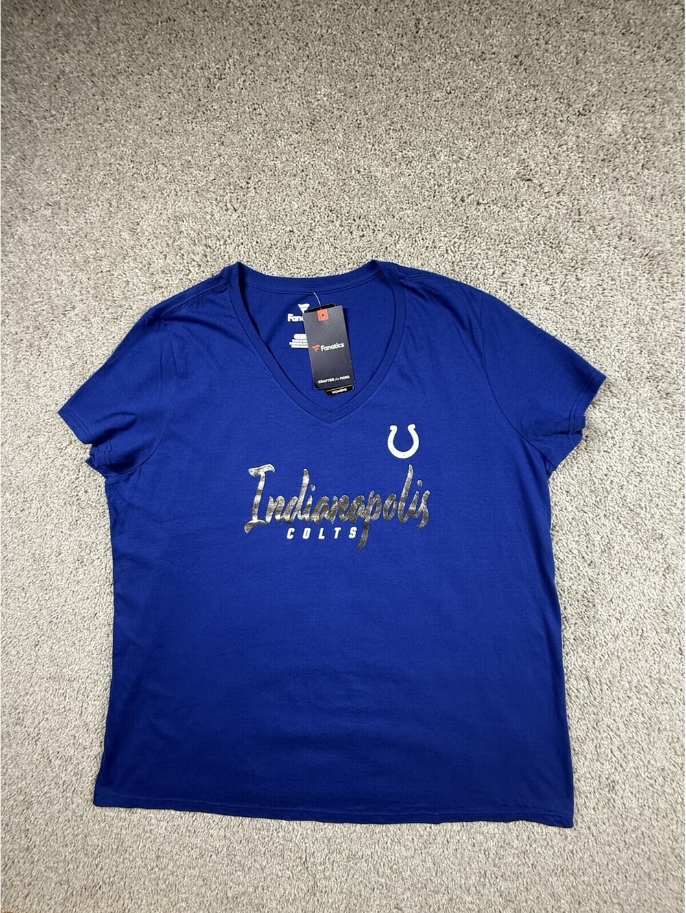 NWT! Indianapolis Colts NFL Football Deep Royal T-shirt Women's 2XL